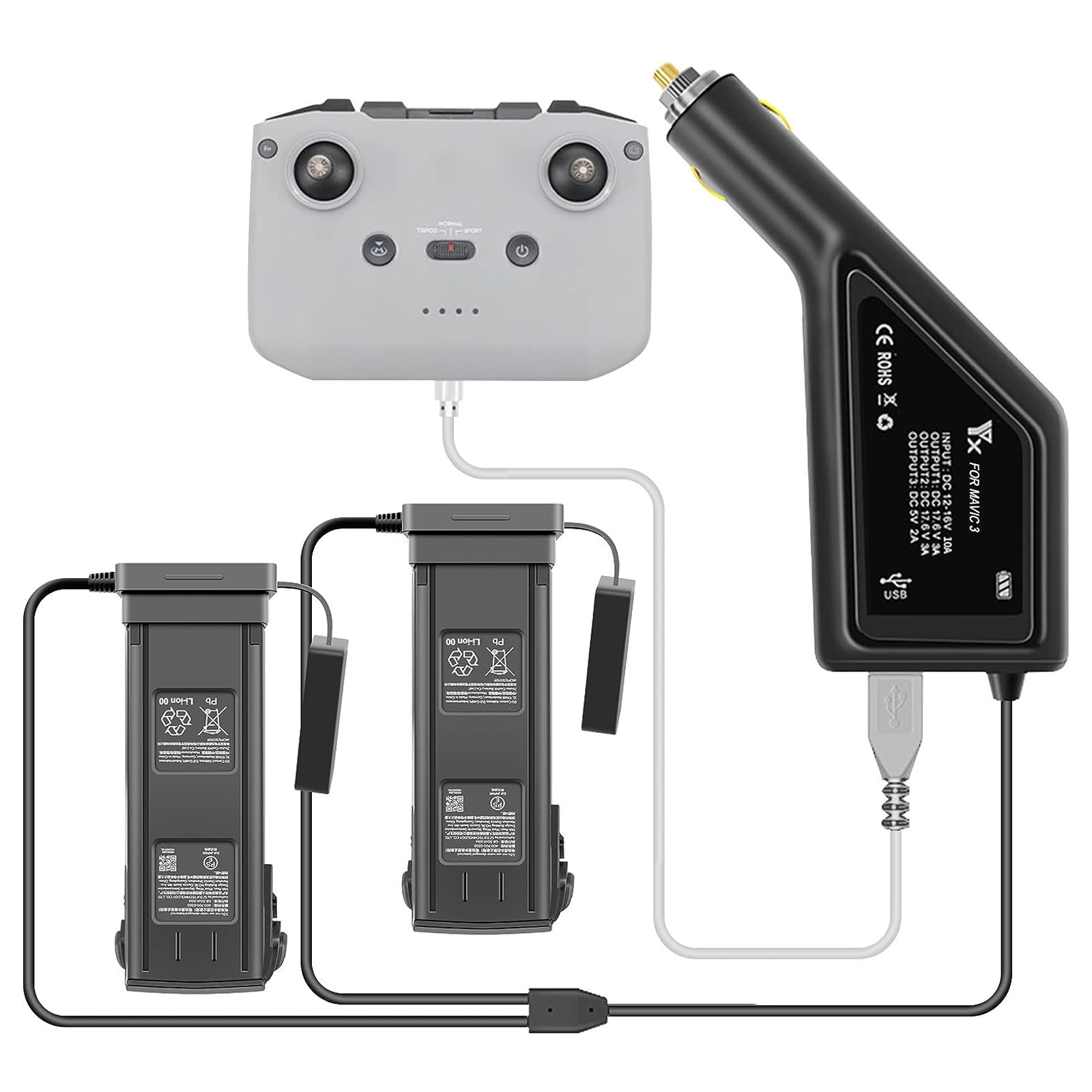 Drone Charging Hub - Dla DJI Mavic 3 inteligentny akumulator