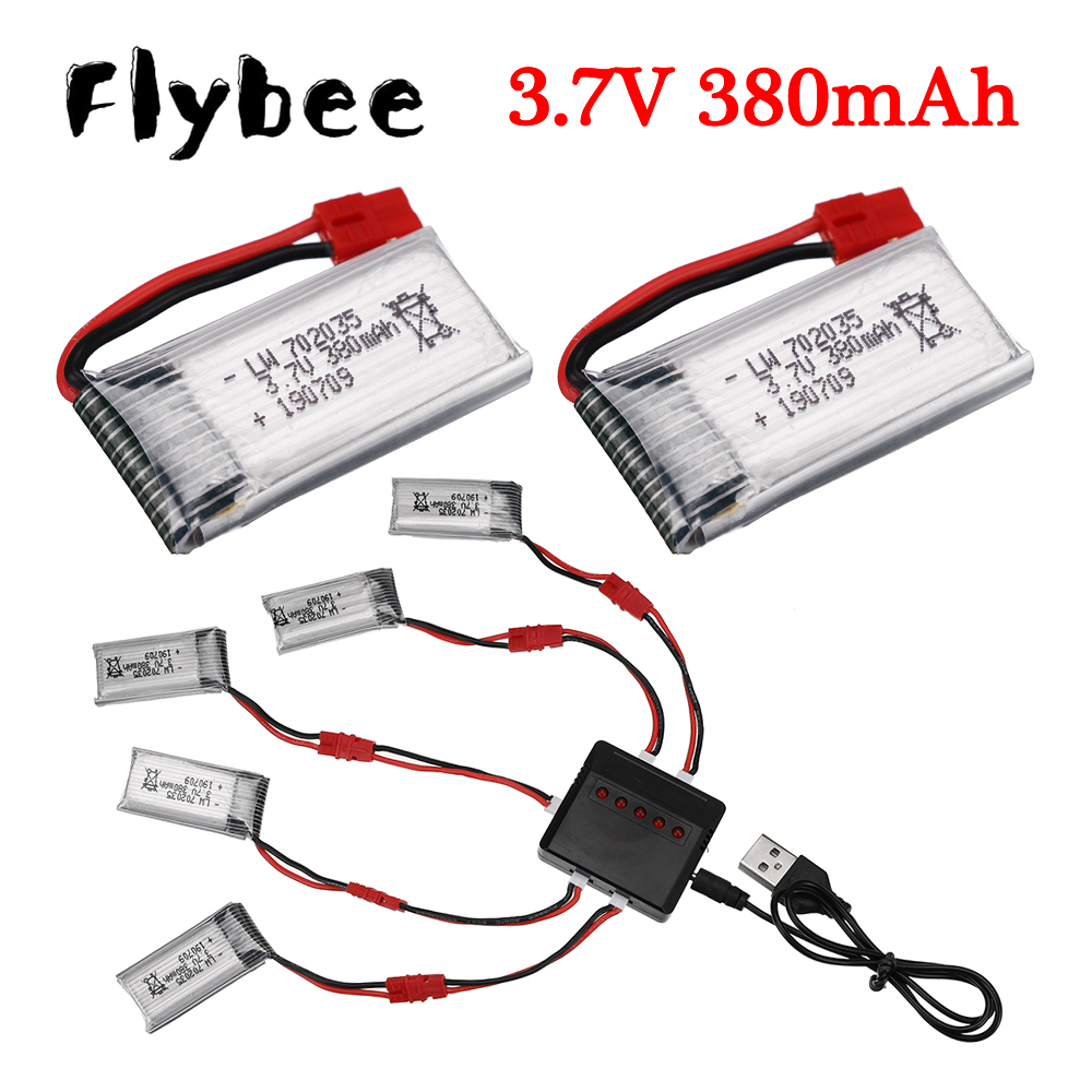 Drone Battery Charger - 3.7V 380mAh akumulator z ładowarką Lipo