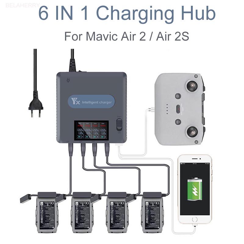 6 w 1 cyfrowy wyświetlacz łado – Drone Charging Hub recenzja i cena