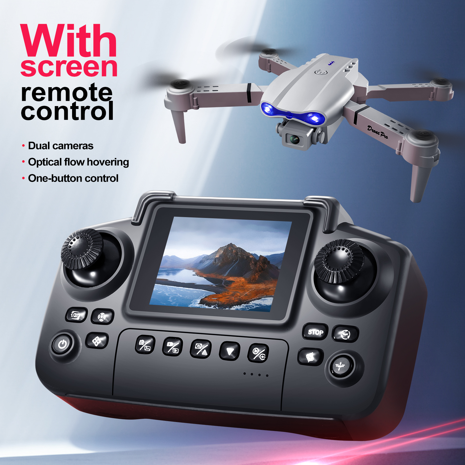 2025 Nowy ulepszony dron E88 E – Drone Controller Screen recenzja i cena