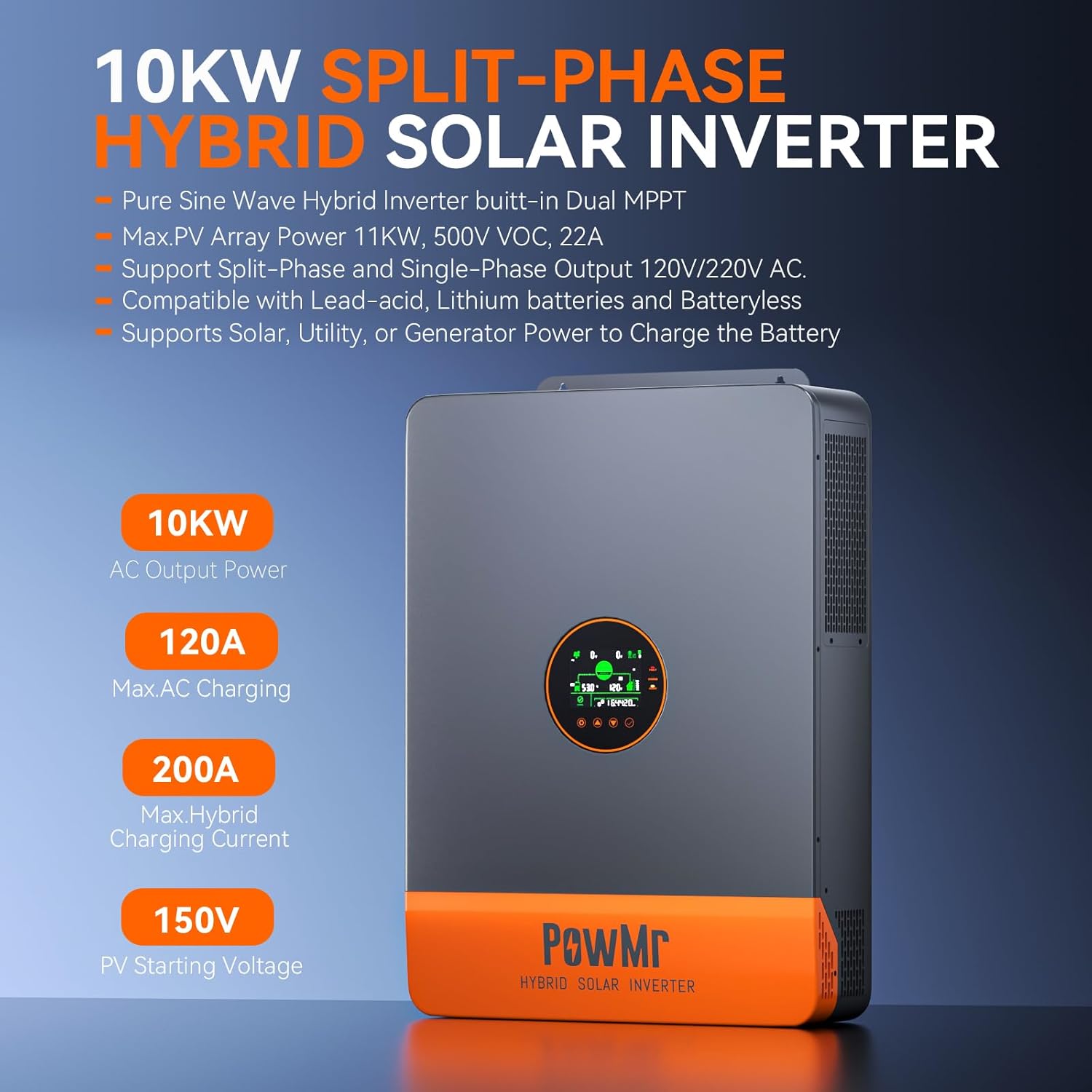 PowMr 10KW Falownik dzielony 4 – Drone Solar Charger recenzja i cena