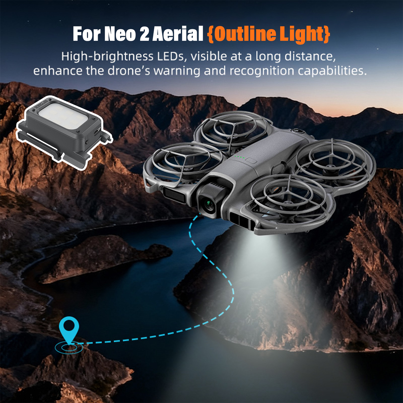 Akumulatorowe podwozie LED z l – Drone Beacon Light recenzja i cena